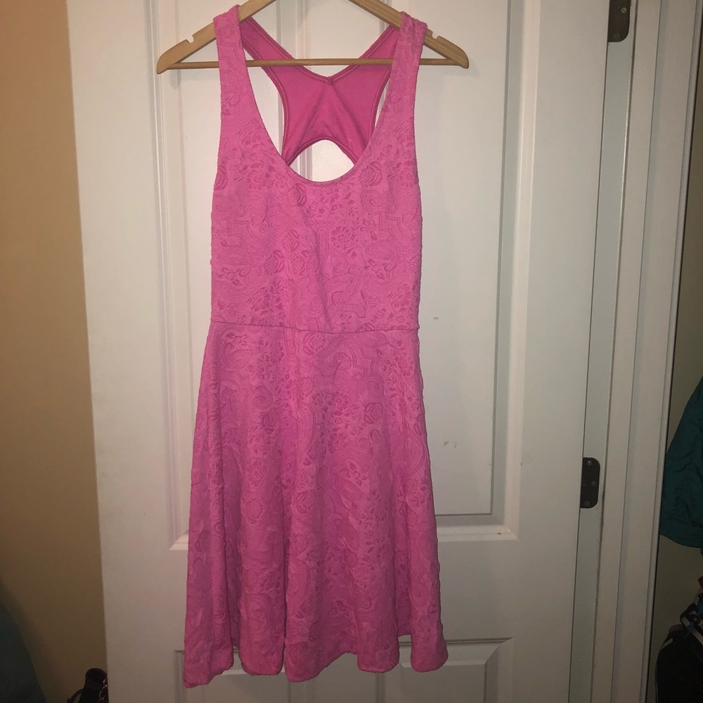 Hot pink dress